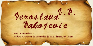 Veroslava Makojević vizit kartica
